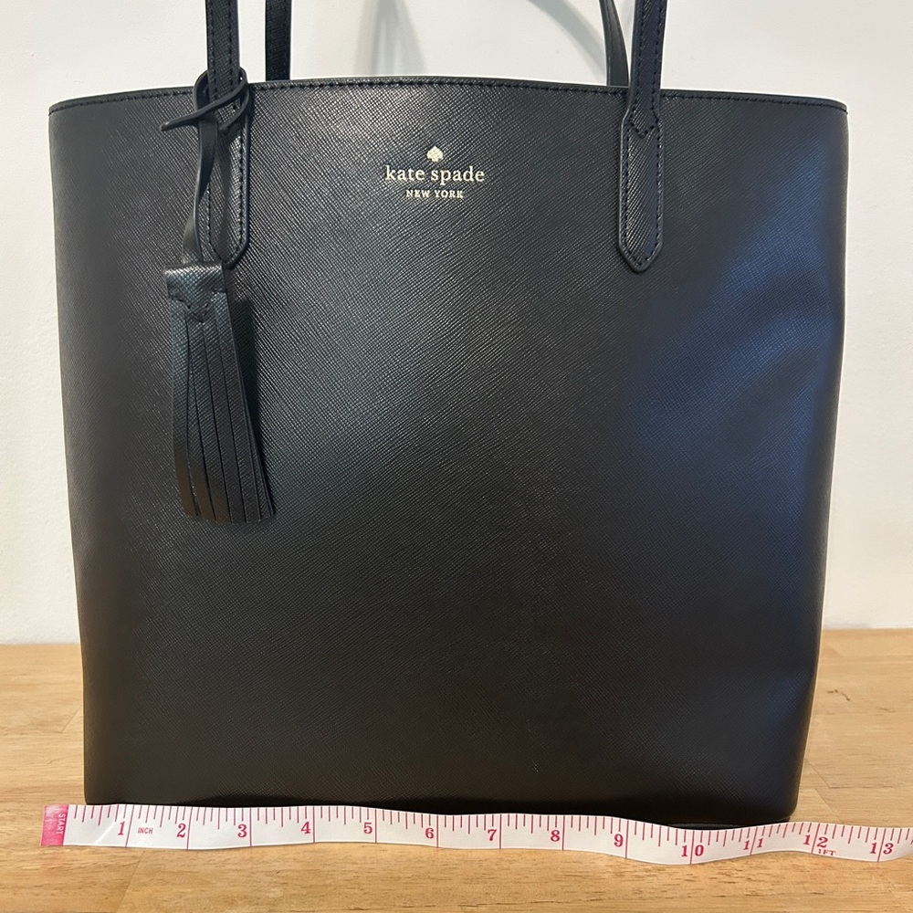 Kate Spade Black Tote Bag with Minimalist Design. Wallet included. - Picture 2 of 13